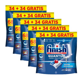 Finish Powerball Quantum – Pack 2x68 pastillas para lavavajillas por 20,35€