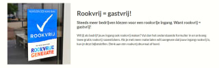 Vraag 2 Gratis rookvrij stickers aan via Rookvrijterrein