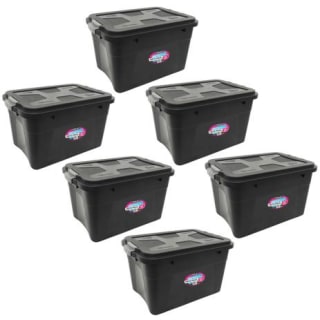 Kit Com 6 Caixas da Com Tampa e Trava de 20 litros - R$ 26,91