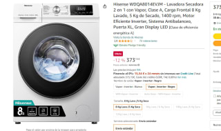 Lavadora-secadora 8/5KG Hisense WDQA8014EVJM por 373.15€