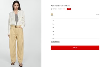 Pantalón lyocell cinturón para Mujer por 9.99€