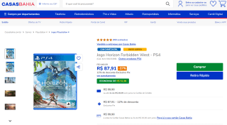 Jogo: Horizon Forbidden West para PS4 - R$ 87,91