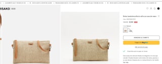 Bolso bandolera efecto rafia con asa de mano por 8,50€