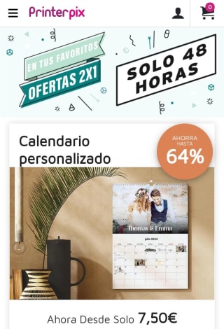 2×1 en Fotos desde Printerpix.