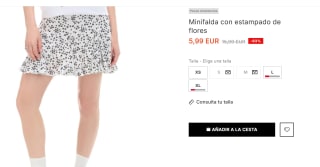 Minifalda con estampado de flores por 5.99€