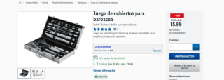 Set de 18 piezas para Barbacoa por 15,99€