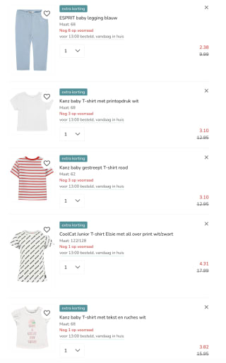 70+ 20% EXTRA korting op veel kleding bij Kleertjes.com