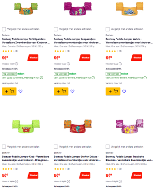 Bestway Puddle Jumper zwemvesten voor kinderen voor €9,99 bij Bol