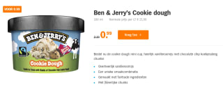 Alle Ben & Jerry 's 100 ml voor €0,99 bij AH