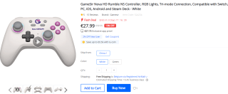 GameSir Nova HD Rumble controller voor €23 via Geekbuying