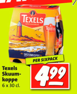 Texels Skuumkoppe speciaalbier 6-pack voor €4,99 bij de Nettorama