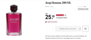 Joop! Homme 200 ml - Eau de Toilette - Herenparfum voor €25,19 bij de Etos