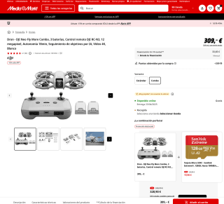 Dron DJI Neo Fly More Combo por solo 262,65€