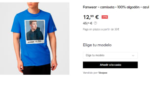 Camiseta con retrato de George Russell Mercedes-AMG F1 por 11.99€
