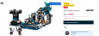 LEGO Minecraft 21246 Het Duistere Gevecht voor €38,99 in de Lego shop