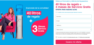 40 litros de regalo + 3 meses de Servicio Gratis (nuevas altas)