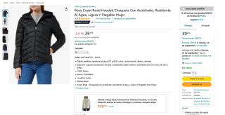 Chaqueta ROXY Mujer Negra por 39,49€