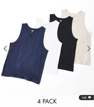 Pack de 4 camisetas sin mangas de HOLLISTER por 20€