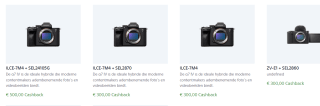 Tot €500 cashback op camera en lenzen bij Sony