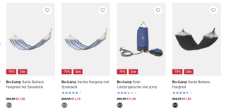 Diverse kampeerartikelen met tot 70% korting bij Bever