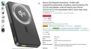 Baseus Qi2 Magsafe Powerbank 10.000 mAh voor €33,59 met Amazon coupon