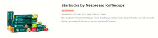 50% korting op Starbucks by Nespresso Koffiecups bij de Plus
