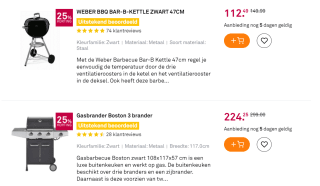 25% korting op alle barbecues bij Karwei