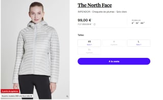 Chaqueta de Plumas para Mujer The North Face IMPENDOR por 84.15€