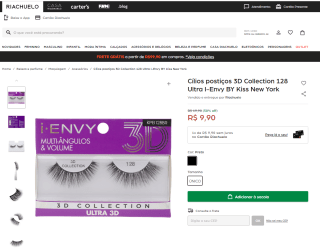 Cílios postiços 3D da I-Envy por Kiss New York - R$ 9,90