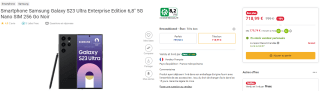 Samsung Galaxy S23 Ultra à 718,99€