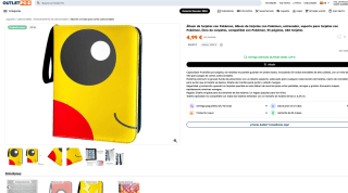 Álbum de tarjetas con Pokémon 55 páginas 440 tarjetas por 4,99€