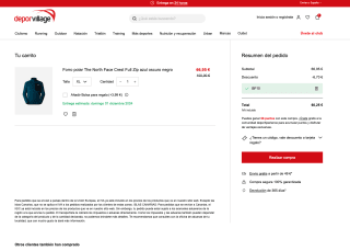 Forro polar The North Face Crest Full Zip azul oscuro negro por solo 60,25€