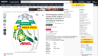 Ariel Líquido 116 Lavados por 24,99€