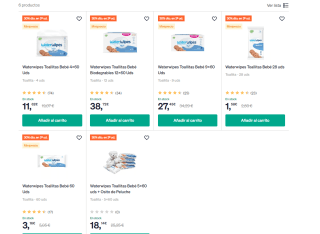 -30% de dto. en la 2ª ud.marca Waterwipes