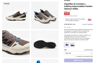Zapatillas Salomon Saliba trekking impermeables por 71,99€