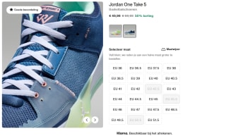 Jordan One Take 5 Stone Blue Basketbalschoenen voor €49,99 in de Nike Store