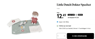 Little Dutch Speelset met pop Dokter voor €12,49 bij de Etos