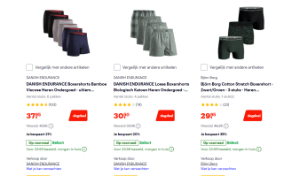 Tot 40% korting op Danish Endurance & Björn Borg boxershorts bij Bol