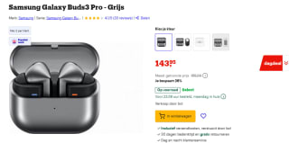 Samsung Galaxy Buds3 Pro voor €143,95 bij Bol