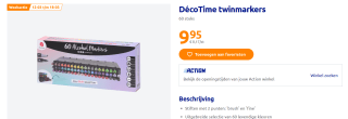 Décotime alcoholmarkers - set van 60 stuks voor €9,95 bij de Action