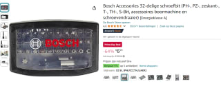 Bosch 32-delige schroefbitset voor €6,99 met Amazon Prime