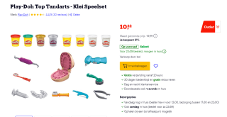 Play-Doh Top Tandarts klei speelset voor €10,32 bij Bol
