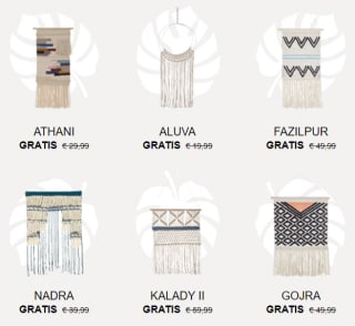 Gratis wanddecoratie bij besteding vanaf €190 bij Beliani