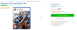 Warhammer 40K: Space Marine 2 PS5 voor €39,99 bij Coolblue