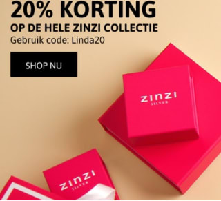 20% korting op de hele collectie bij Zinzi