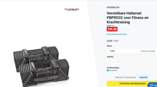 PowerBlock PRO 32 Verstelbare Dumbbell Set - 2 - 15 kg voor €299 bij Decathlon