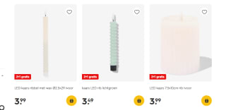 2+1 gratis op Hema LED kaarsen
