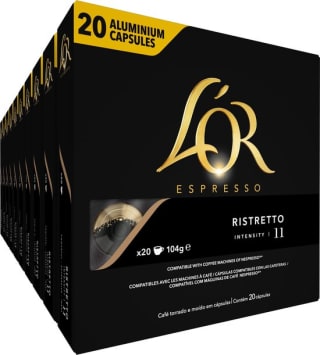 L'OR Espresso Ristretto Koffiecups - Intensiteit 11/12 - 10 x 20 capsules voor €57,99 bij Bol.com