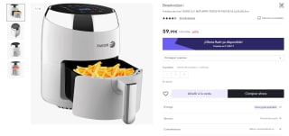 Freidora de aire 1400W 3,5 l marca Fagor por 44,99€