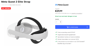 Oculus Quest 2 Elite-band voor €29,99